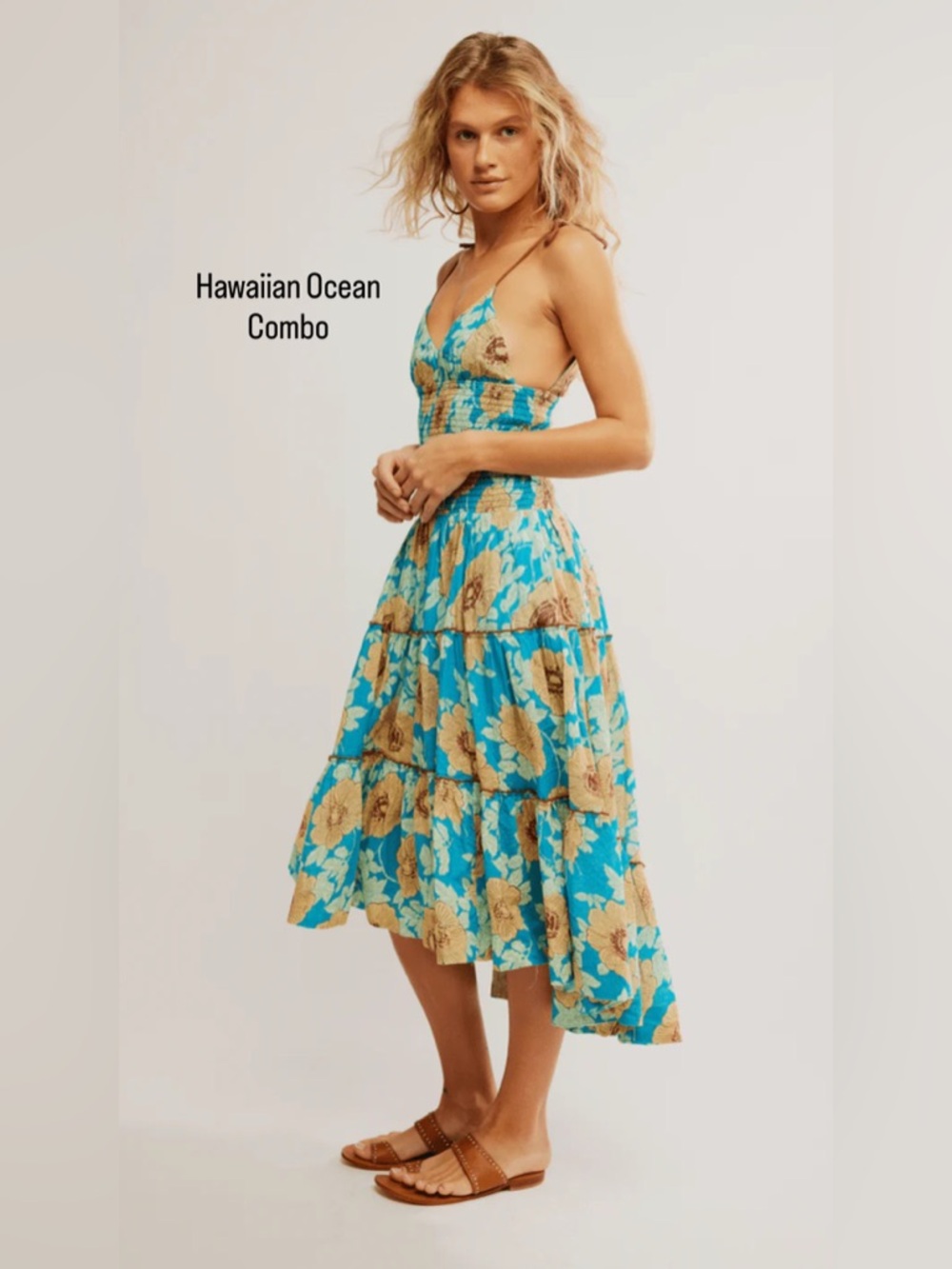 𝓯𝓹 Free People ~ Adriel Floral Midi Dress - Picture 4 of 16